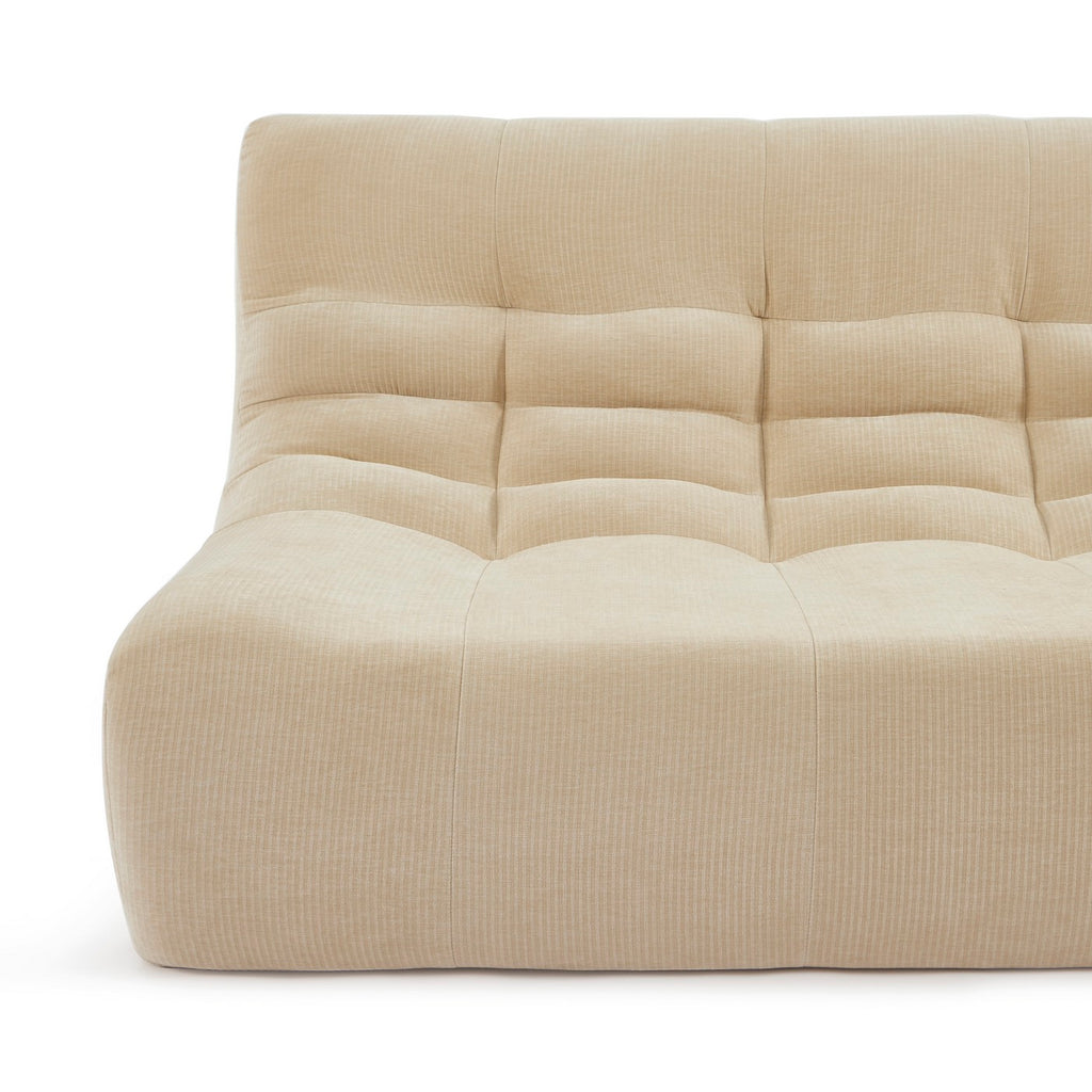 Janis - Banquette Modulable 2 Places - Velours - Beige