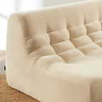 Janis - Banquette Modulable 2 Places - Velours - Beige