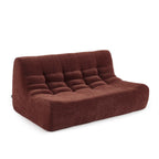 Janis - Modular 2-Seater Bench Seat - Velvet - Bordeaux