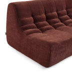 Janis - Modular 2-Seater Bench Seat - Velvet - Bordeaux