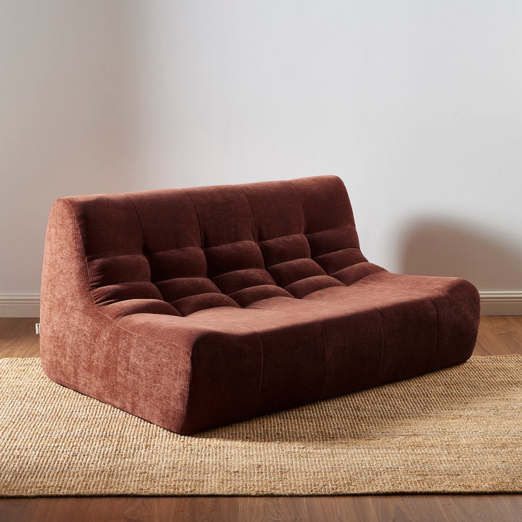 Janis - Modular 2-Seater Bench Seat - Velvet - Bordeaux