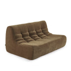 Janis - Banquette Modulable 2 Places - Velours - Marron
