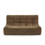 Janis - Banquette Modulable 2 Places - Velours - Marron