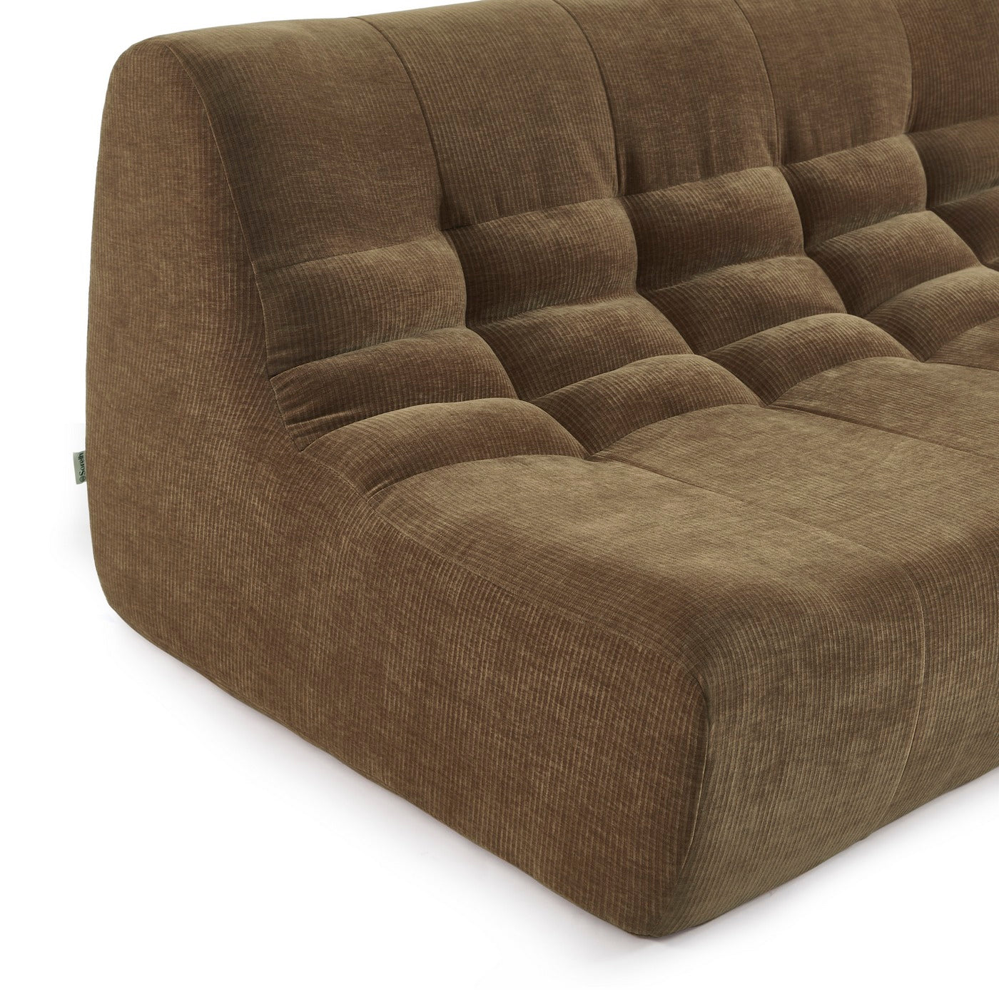 Janis - Banquette Modulable 2 Places - Velours - Marron