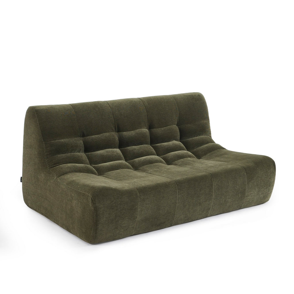 Janis - Banquette Modulable 2 Places - Velours - Vert