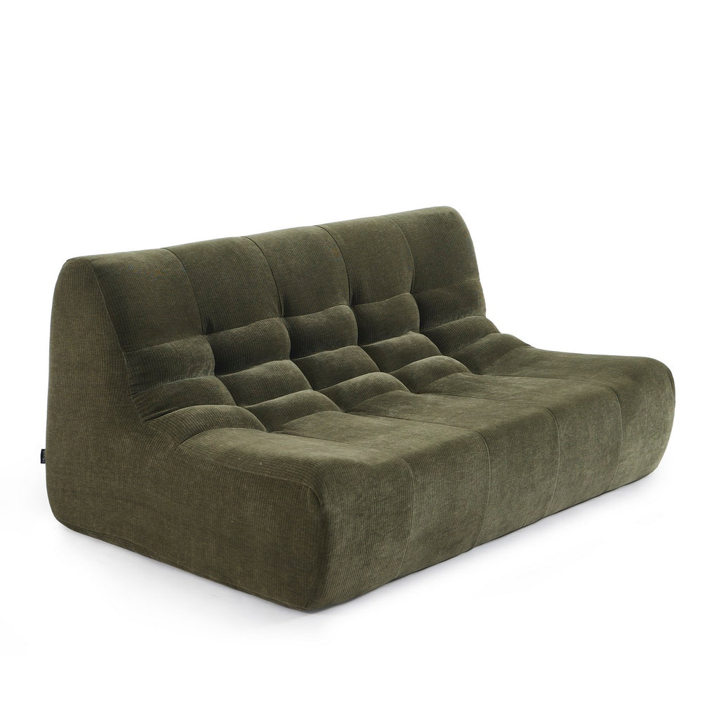 Janis - Banquette Modulable 2 Places - Velours - Vert