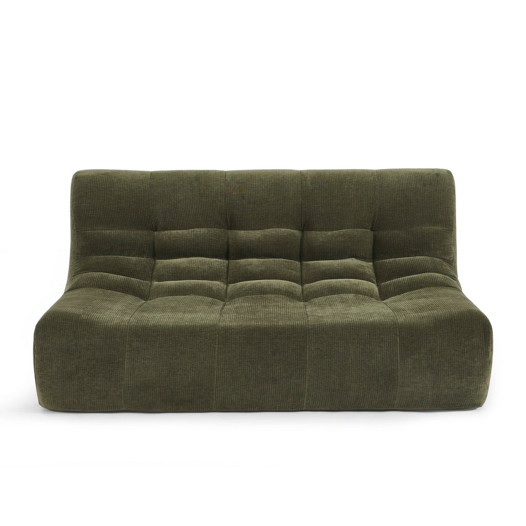Janis - Banquette Modulable 2 Places - Velours - Vert