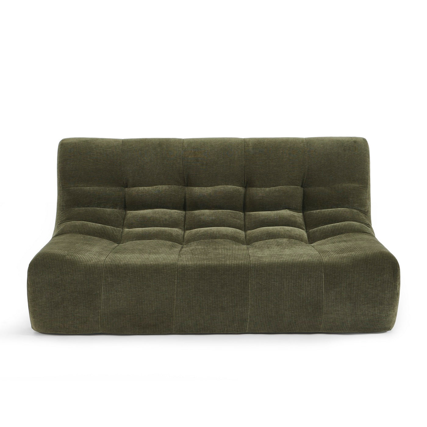 Janis - Banquette Modulable 2 Places - Velours - Vert