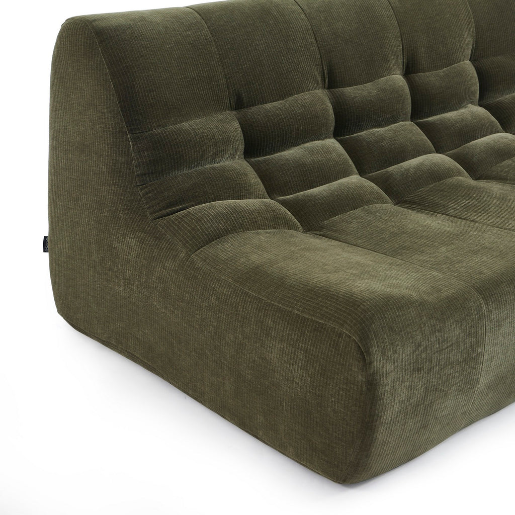 Janis - Banquette Modulable 2 Places - Velours - Vert