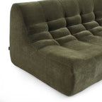 Janis - Banquette Modulable 2 Places - Velours - Vert