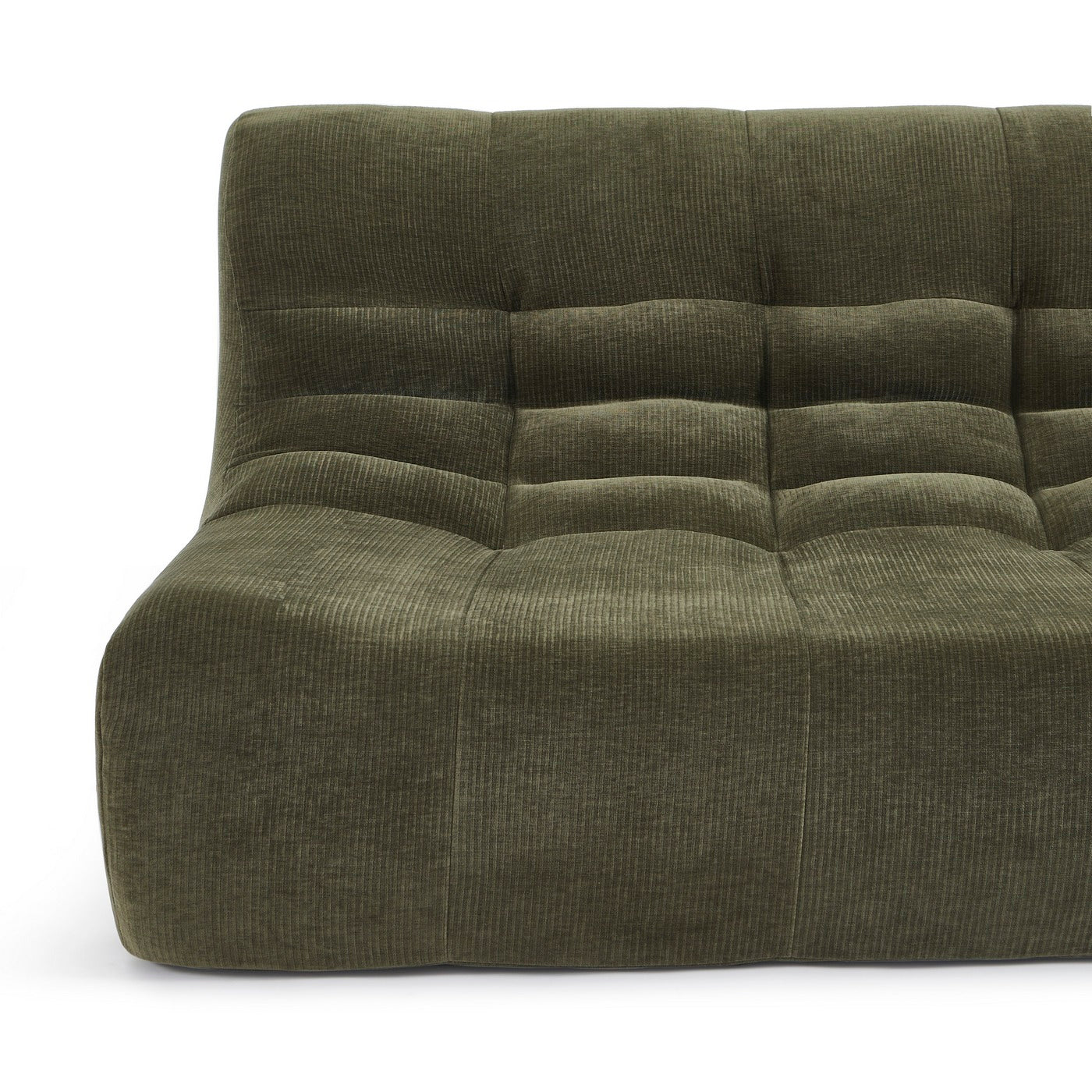 Janis - Banquette Modulable 2 Places - Velours - Vert
