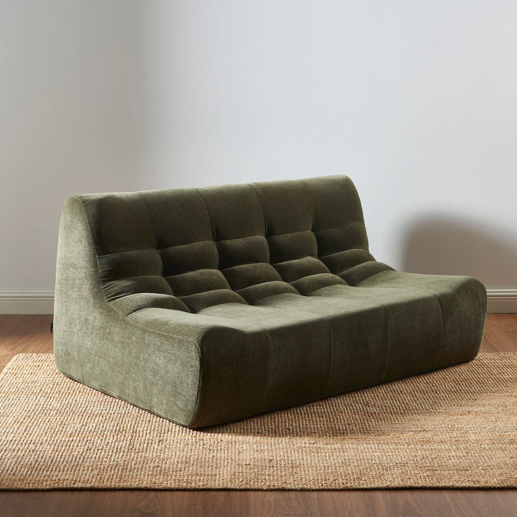 Janis - Banquette Modulable 2 Places - Velours - Vert
