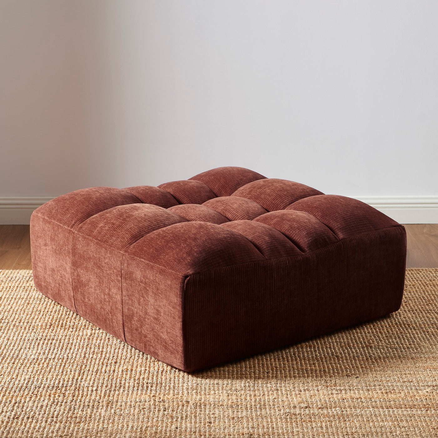 Janis - Pouf - Velvet - Burgundy