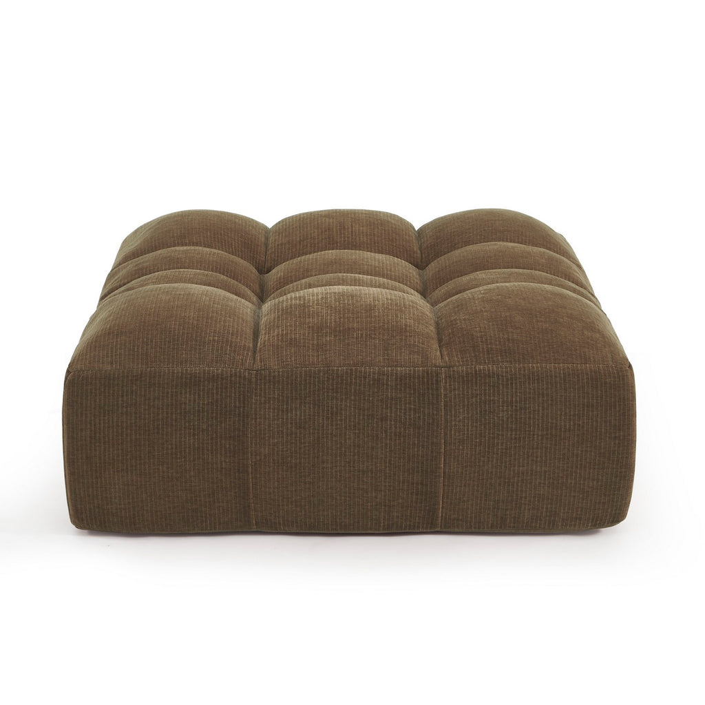 Janis - Pouf - Velours - Marron