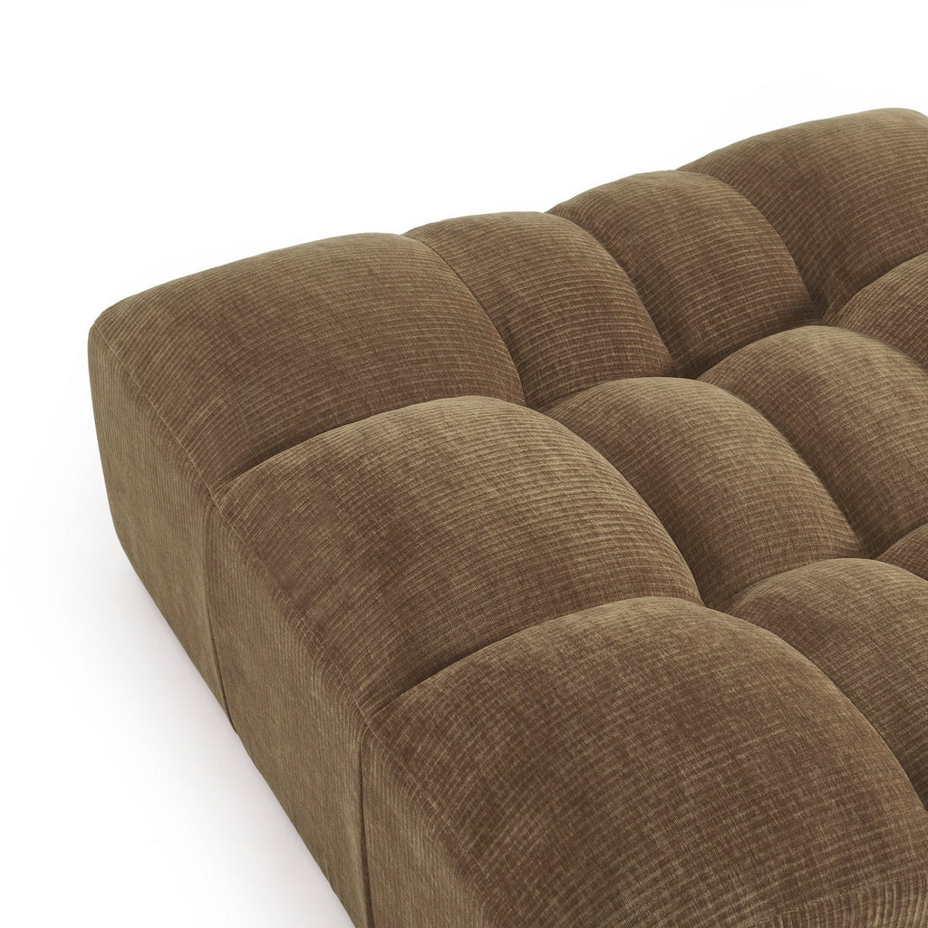 Janis - Pouf - Velours - Marron
