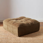 Janis - Pouf - Velours - Marron