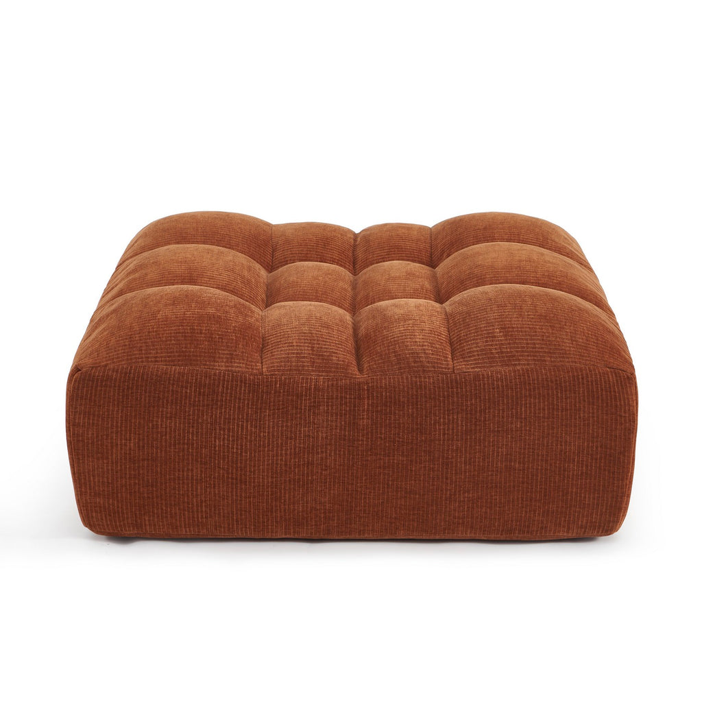 Janis - Pouffe - Terracotta Velvet