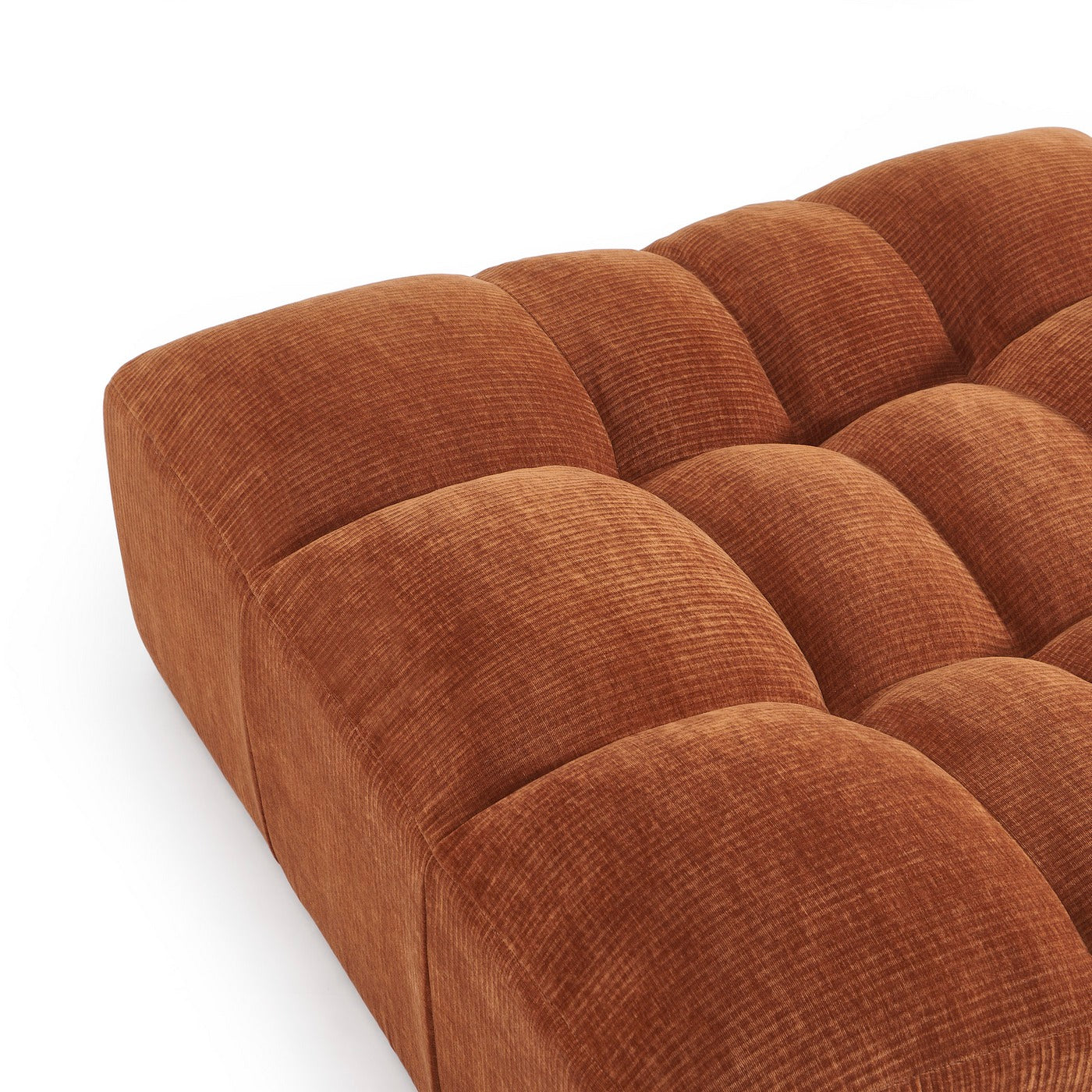 Janis - Pouffe - Terracotta Velvet