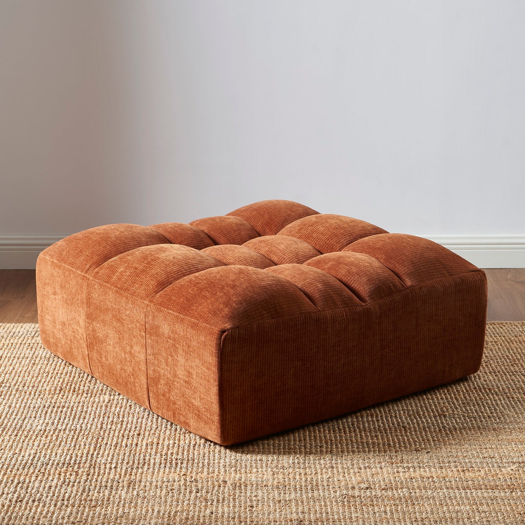 Janis - Pouffe - Terracotta Velvet