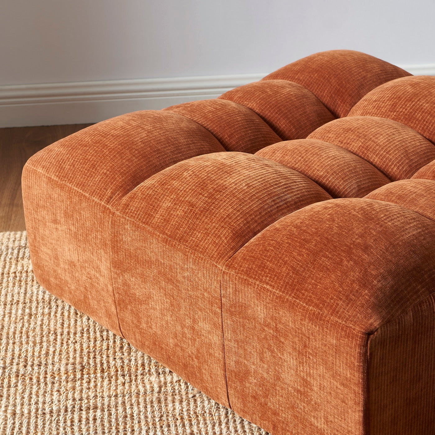 Janis - Pouffe - Terracotta Velvet