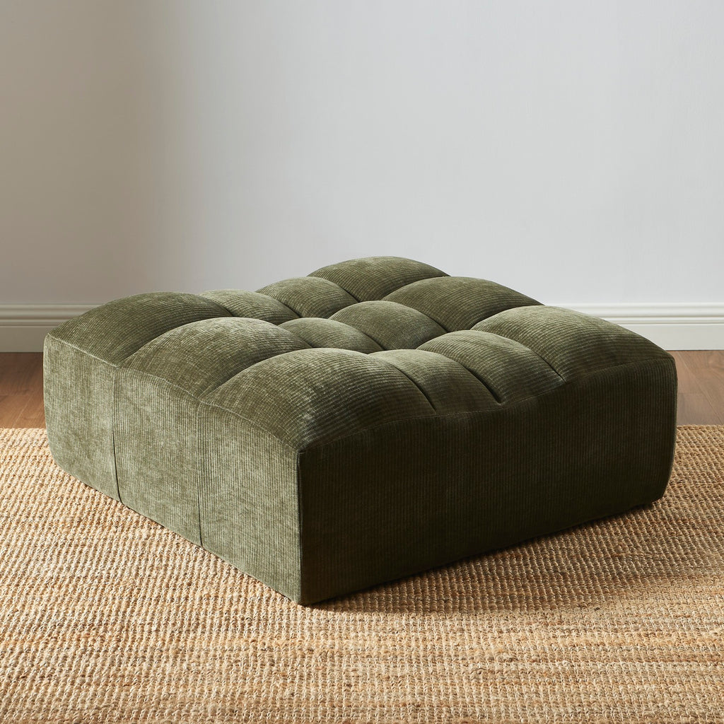 Janis - Pouf - Velours - Vert