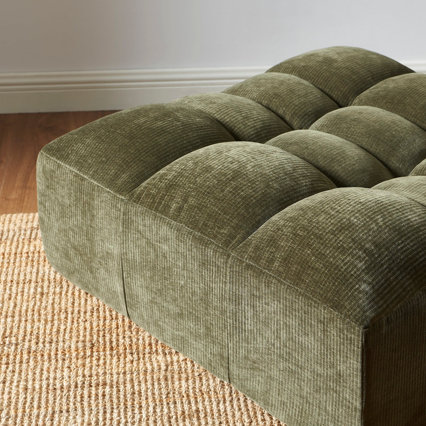 Janis - Pouf - Velours - Vert