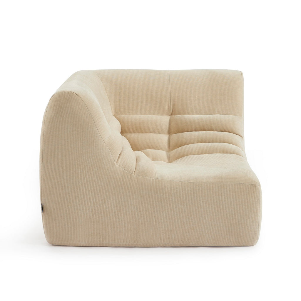 Janis - Chauffeuse D'Angle Modulable - Velours - Beige
