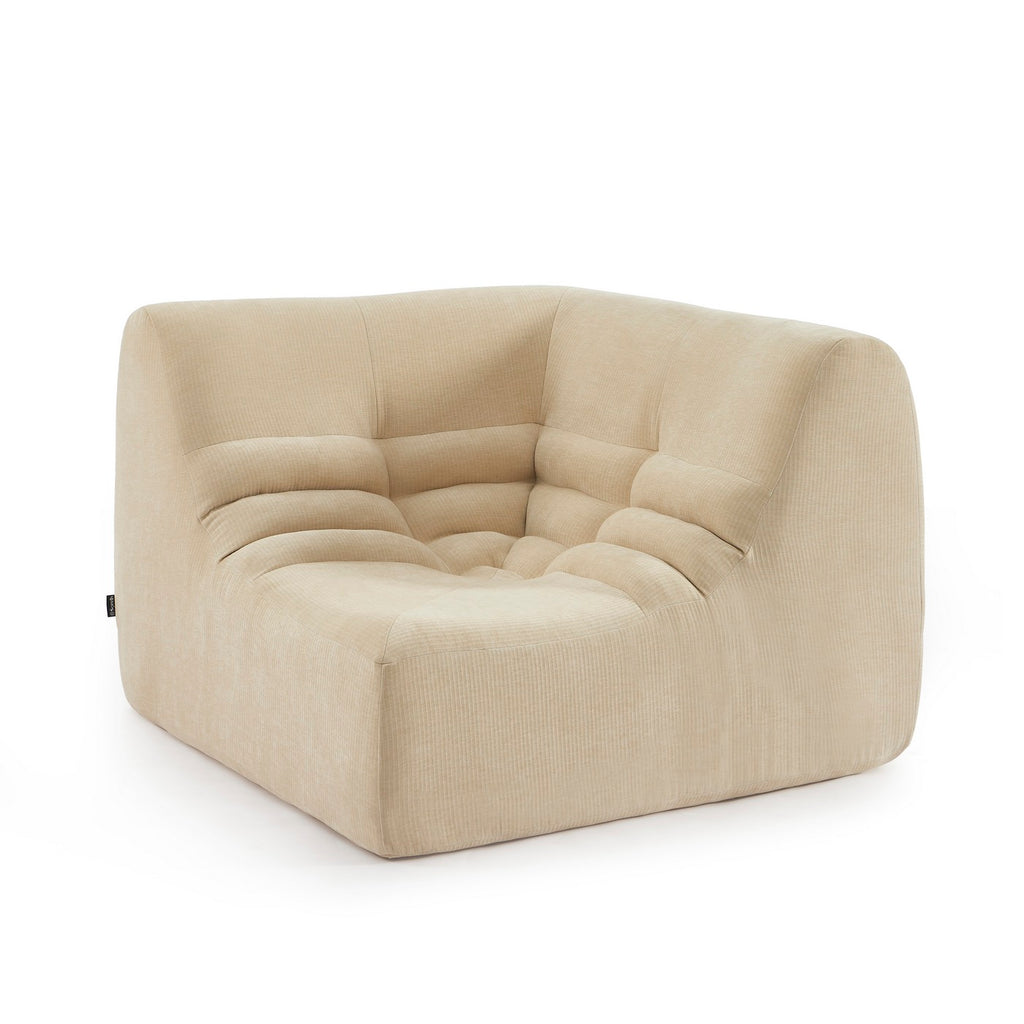 Janis - Chauffeuse D'Angle Modulable - Velours - Beige