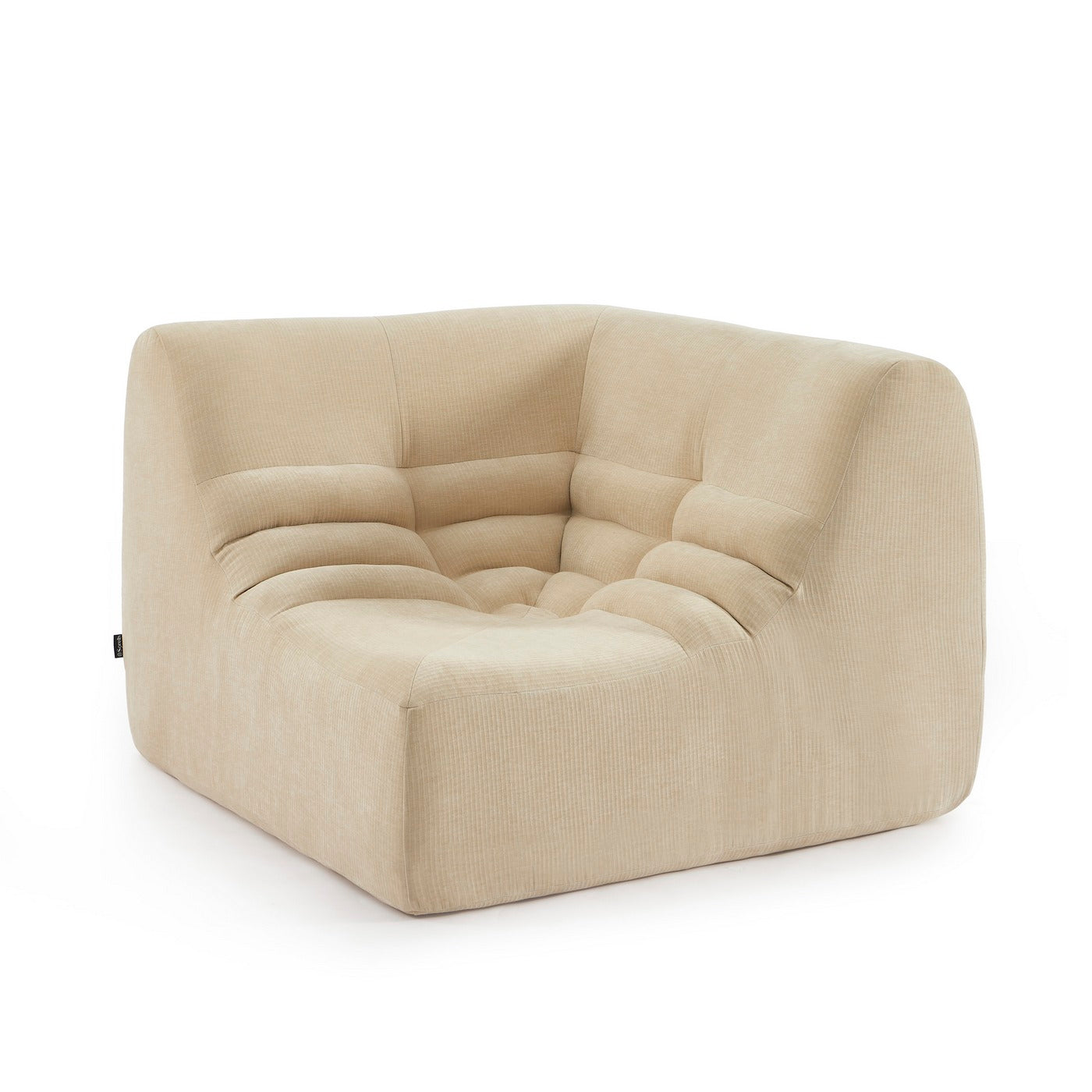 Janis - Chauffeuse D'Angle Modulable - Velours - Beige