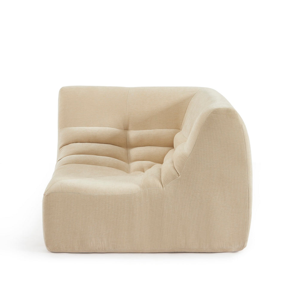 Janis - Chauffeuse D'Angle Modulable - Velours - Beige