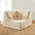 Janis - Chauffeuse D'Angle Modulable - Velours - Beige