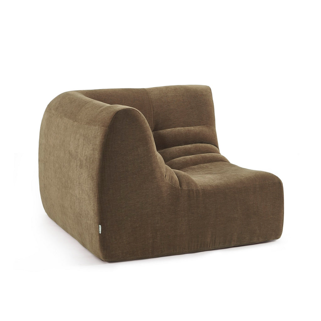 Janis - Chauffeuse D'Angle Modulable - Velours - Marron