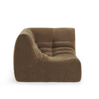 Janis - Chauffeuse D'Angle Modulable - Velours - Marron