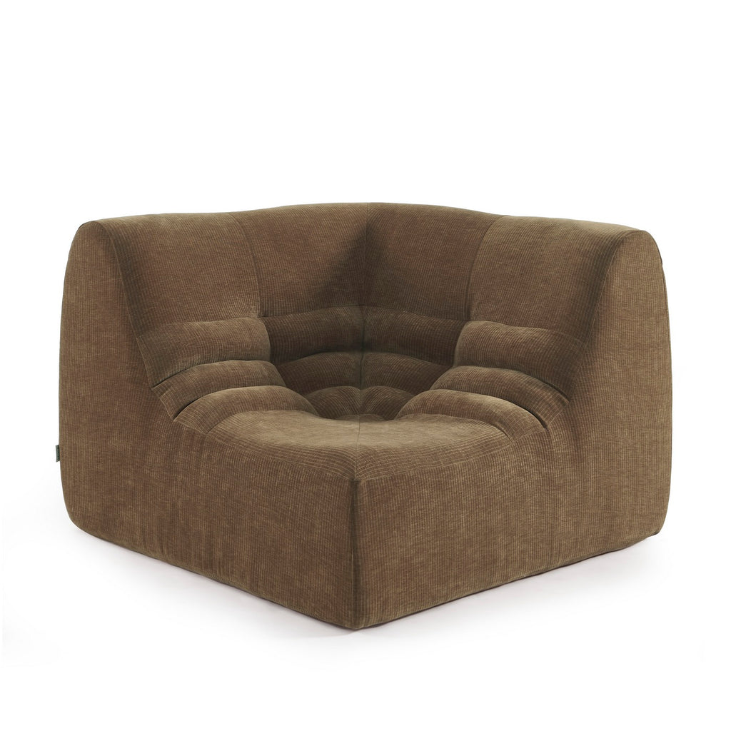 Janis - Chauffeuse D'Angle Modulable - Velours - Marron