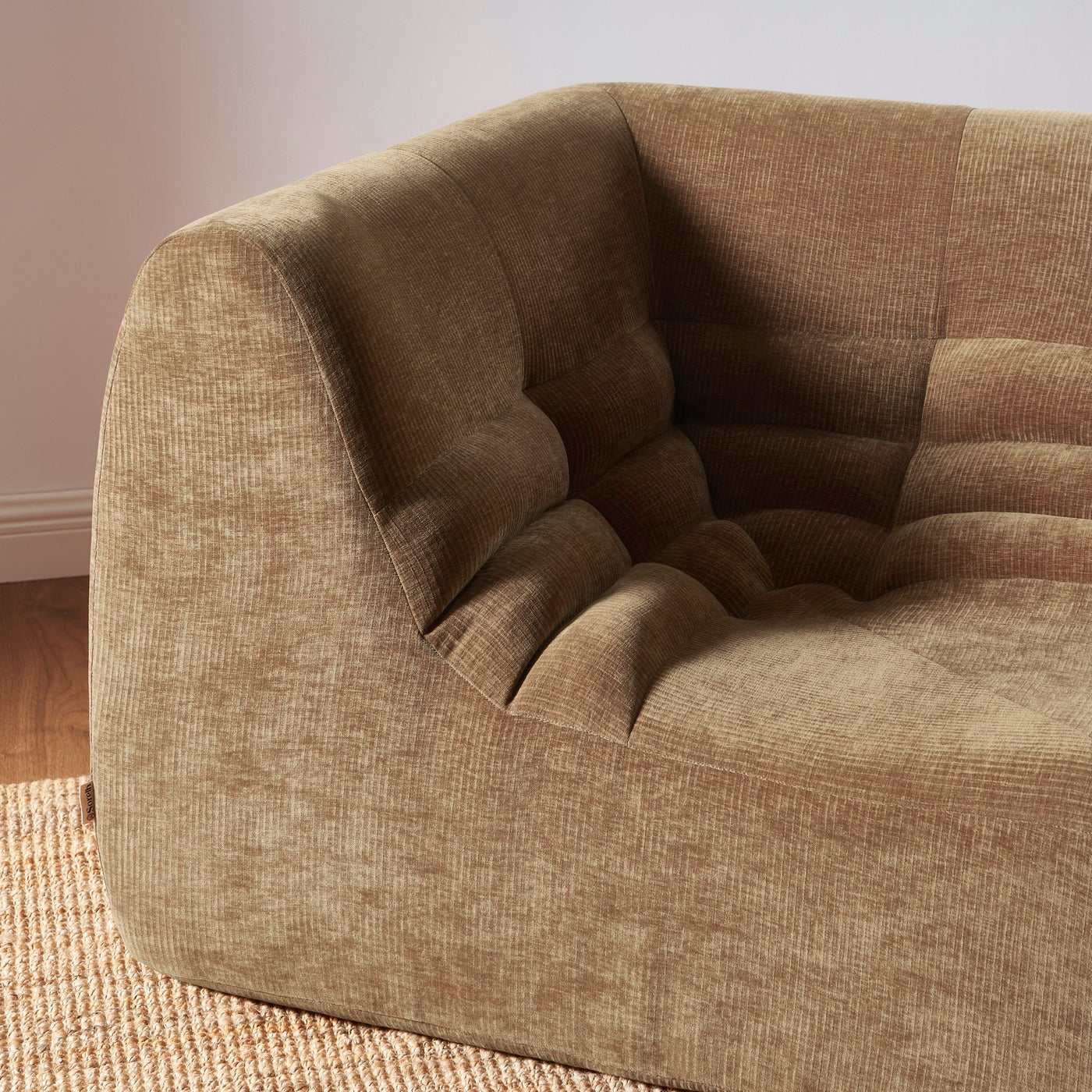 Janis - Chauffeuse D'Angle Modulable - Velours - Marron