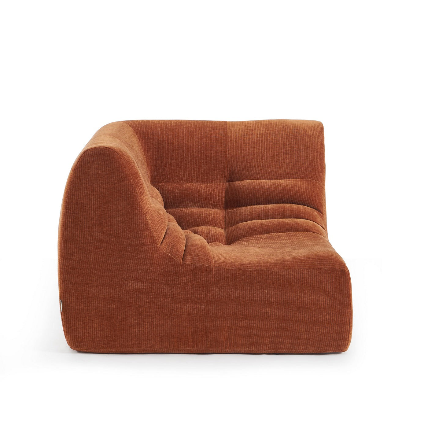 Janis - Chauffeuse D'Angle Modulable - Velours - Terracotta