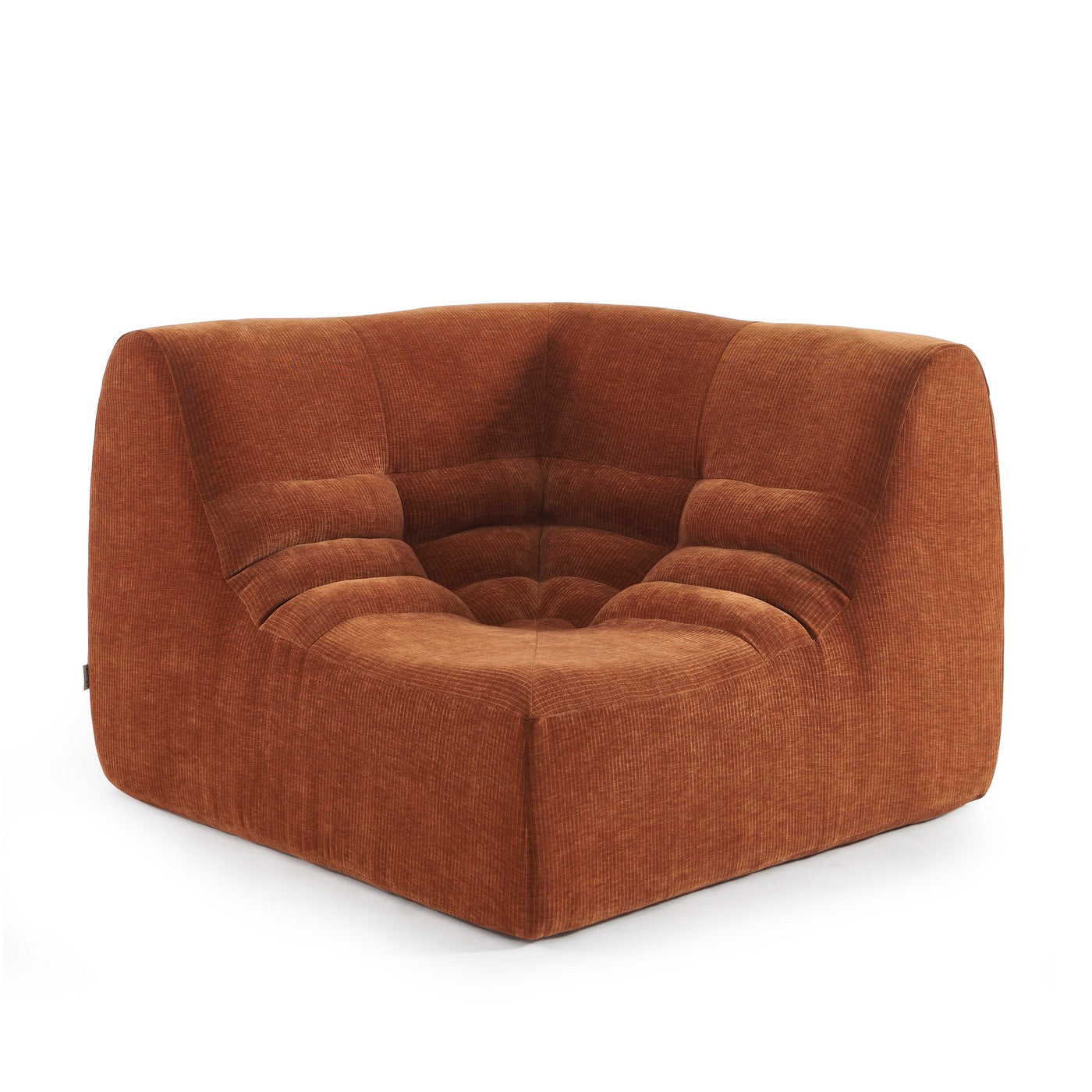 Janis - Chauffeuse D'Angle Modulable - Velours - Terracotta