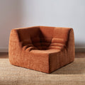 Janis - Chauffeuse D'Angle Modulable - Velours - Terracotta