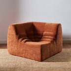 Janis - Chauffeuse D'Angle Modulable - Velours - Terracotta