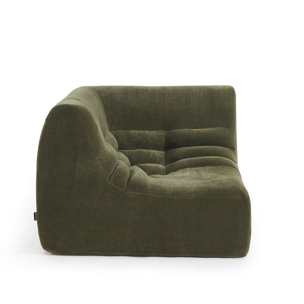 Janis - Chauffeuse D'Angle Modulable - Velours - Vert