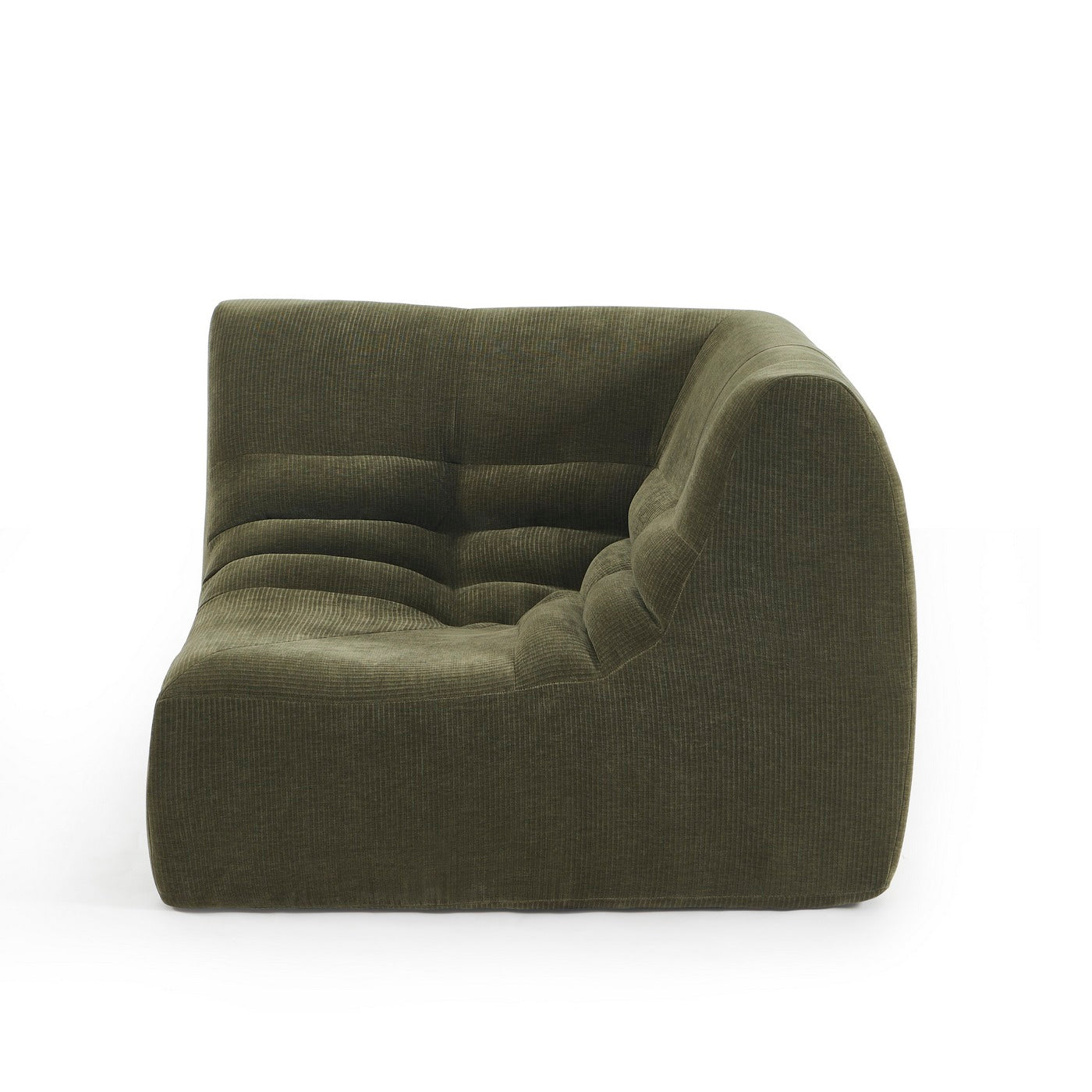 Janis - Chauffeuse D'Angle Modulable - Velours - Vert