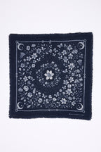 Bandana pequeño Jardín de Medianoche - Azul Marino Blanco - Mujer