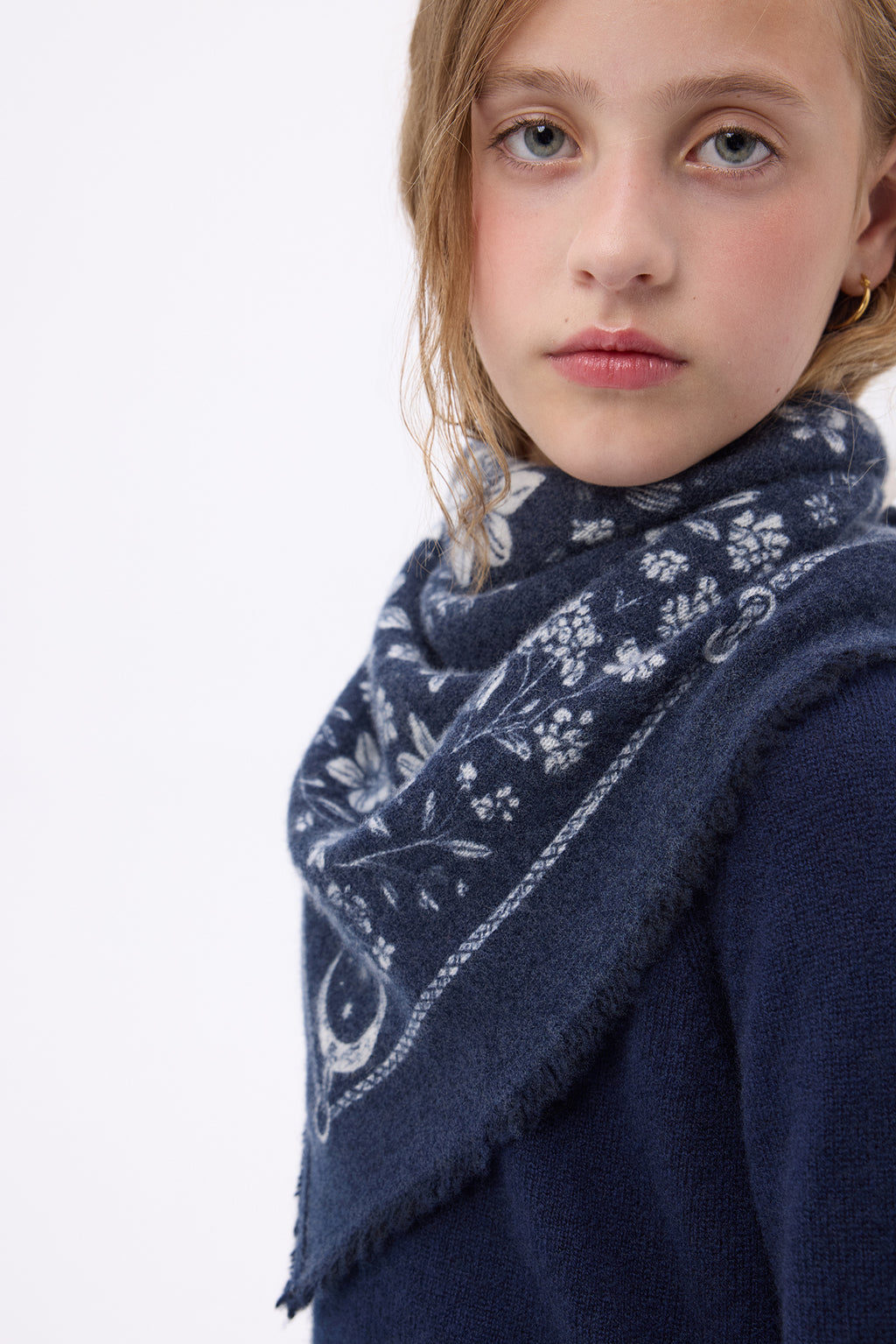 Liten Bandana Jardin De Minuit – Marinblå Vit – Barn