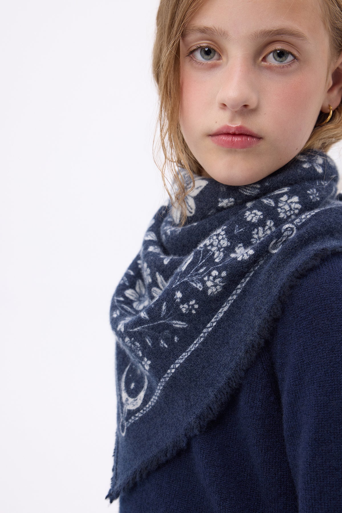Liten Bandana Jardin De Minuit – Marinblå Vit – Barn