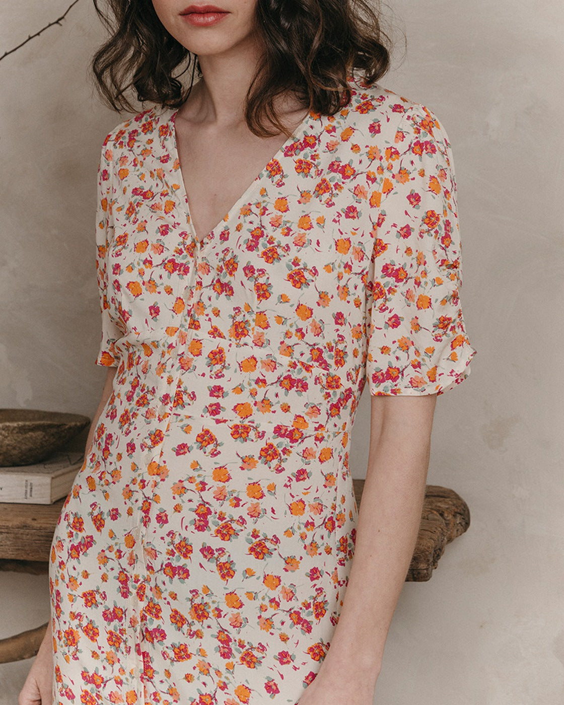 Vestido Midi Jemmapes - Beige