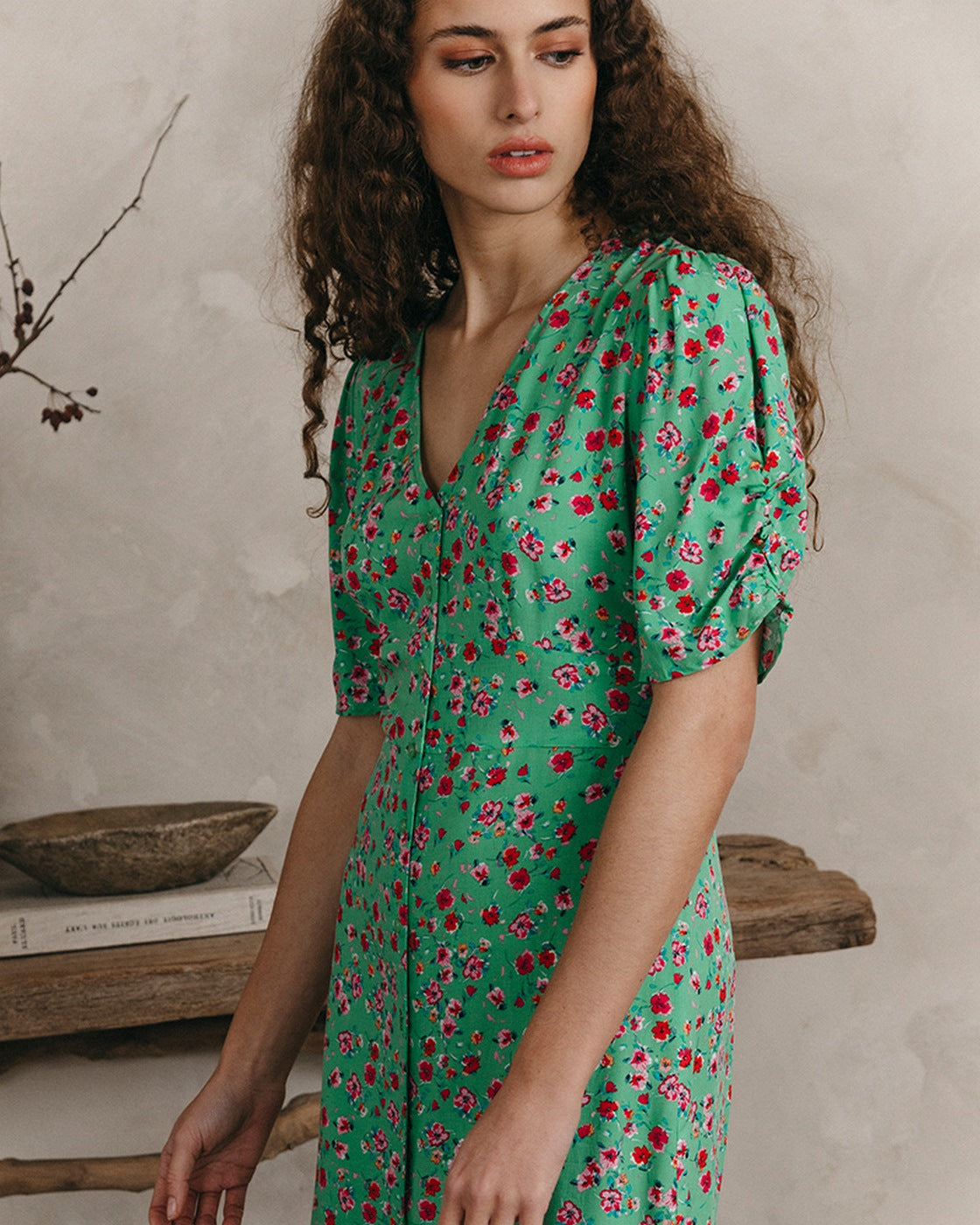 Robe Mi-Longue Jemmapes - Vert