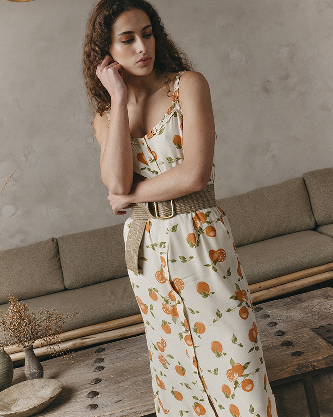 Vestido Midi Jillian - Beige