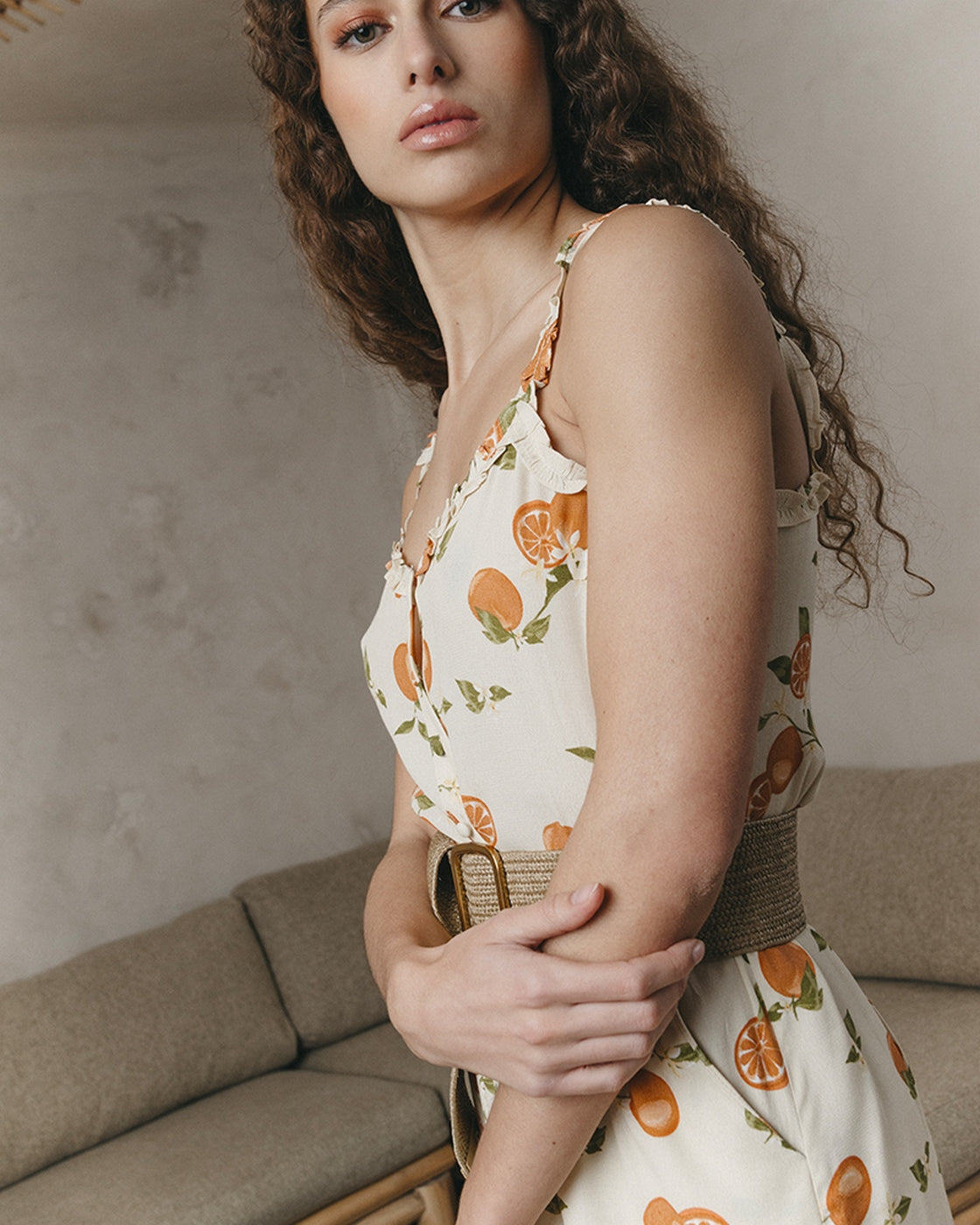 Vestido Midi Jillian - Beige