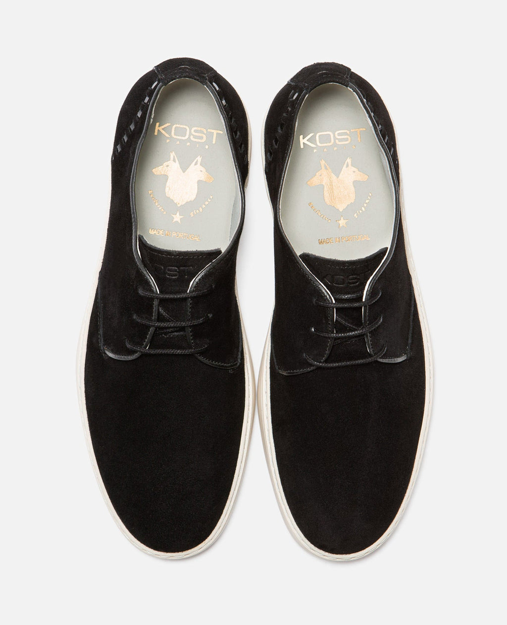 Jim Derby Shoes - Black/Ecru