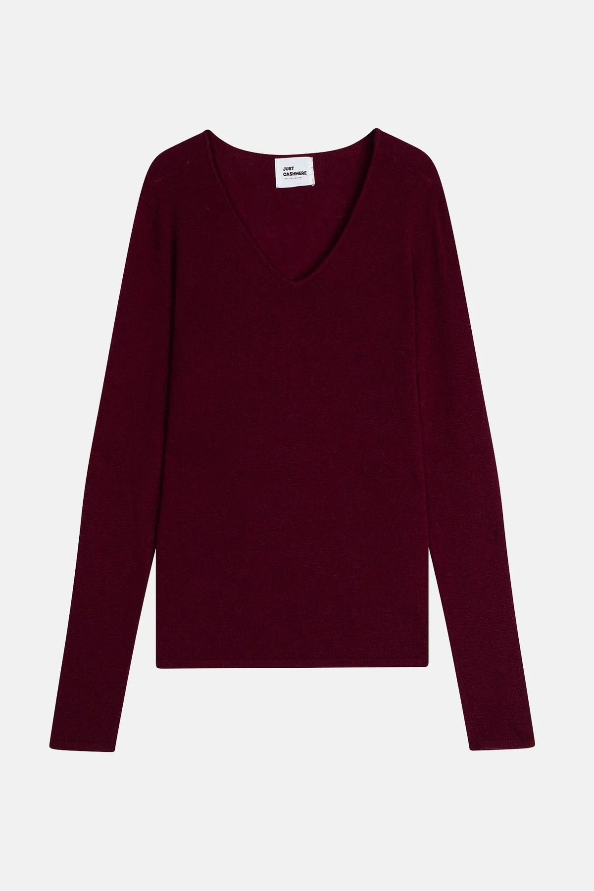 Jersey de cuello en V - Joan - Burdeos